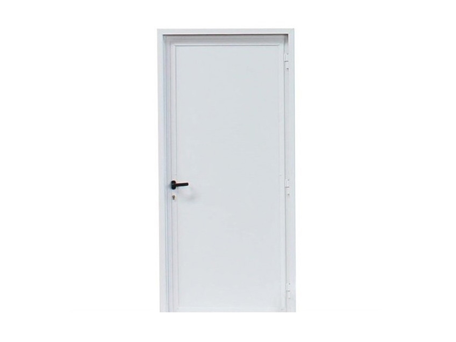 Aluminium loopdeur met kozijn, blind, DIN Links buitendraaiend, Wit, 2125x1000mm
