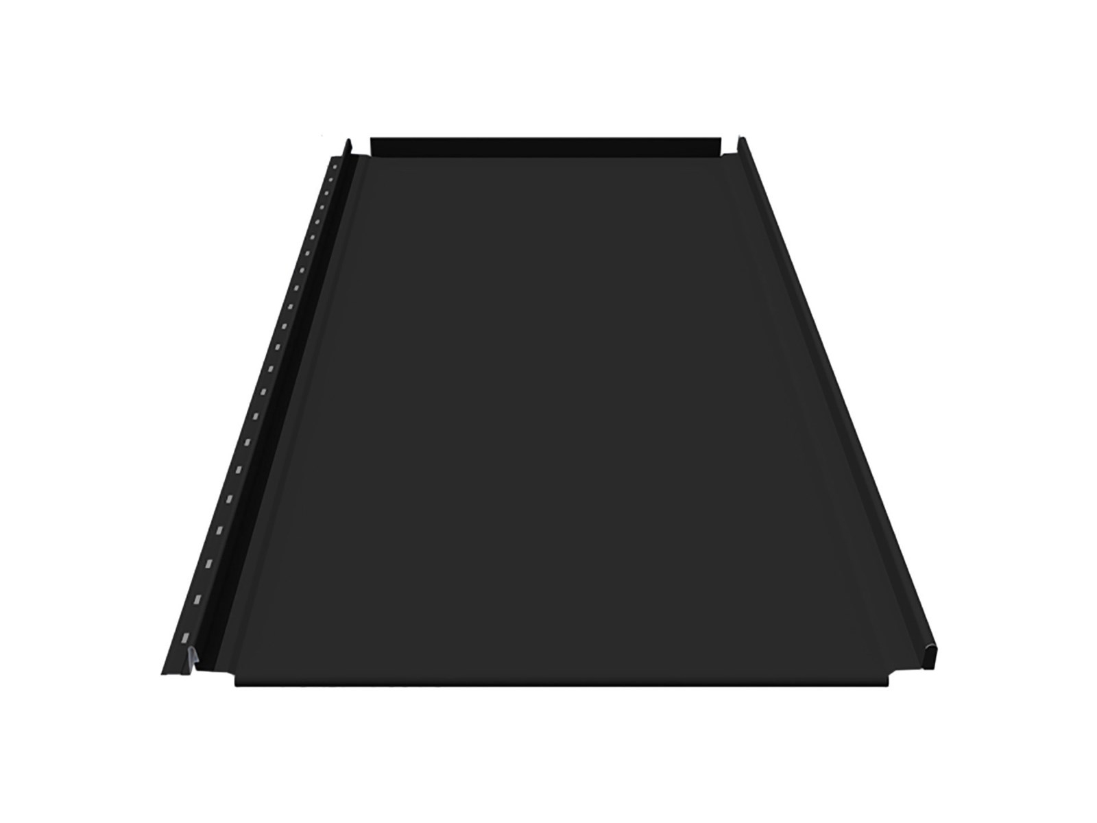 Stalen klik felsbaan, 27/500, 0.63mm, interieur, Prisma Prisma Black Textured (±RAL 9005)