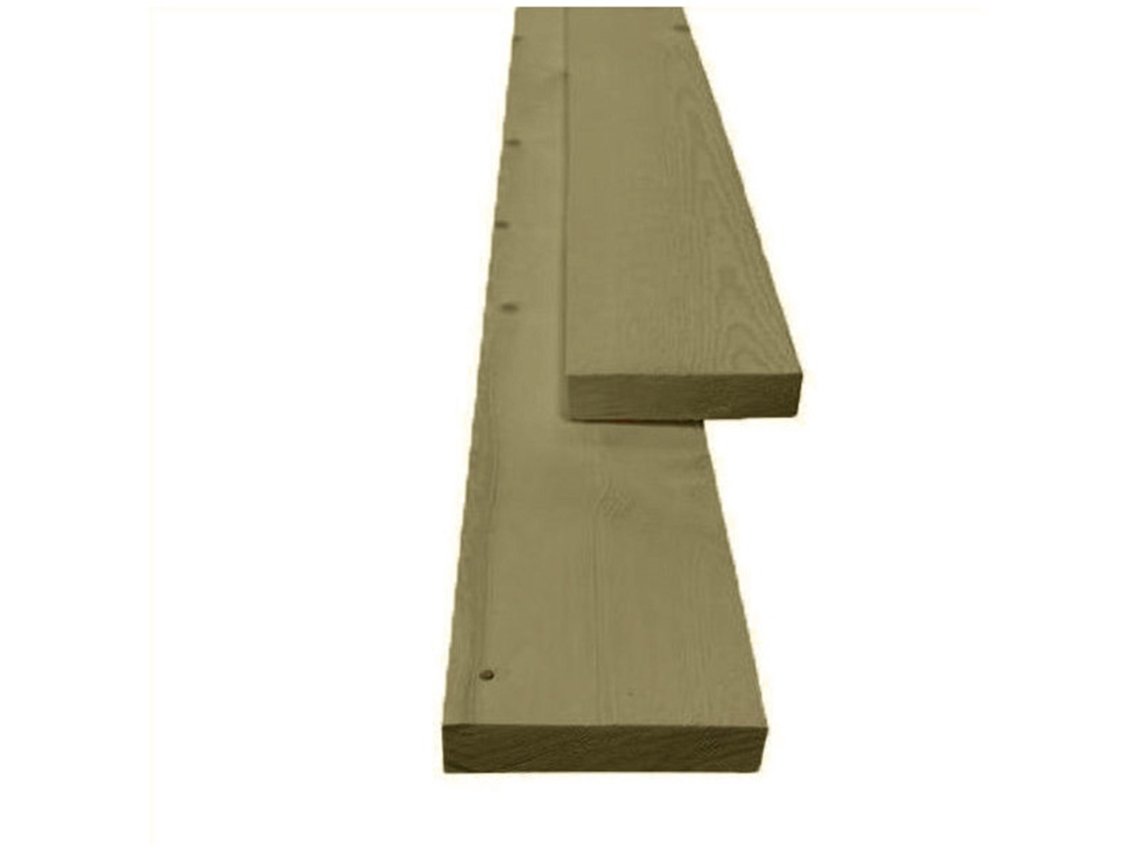 NE-vuren houten plank ±22x100mm, fijnbezaagd, geïmpregneerd, 5100mm