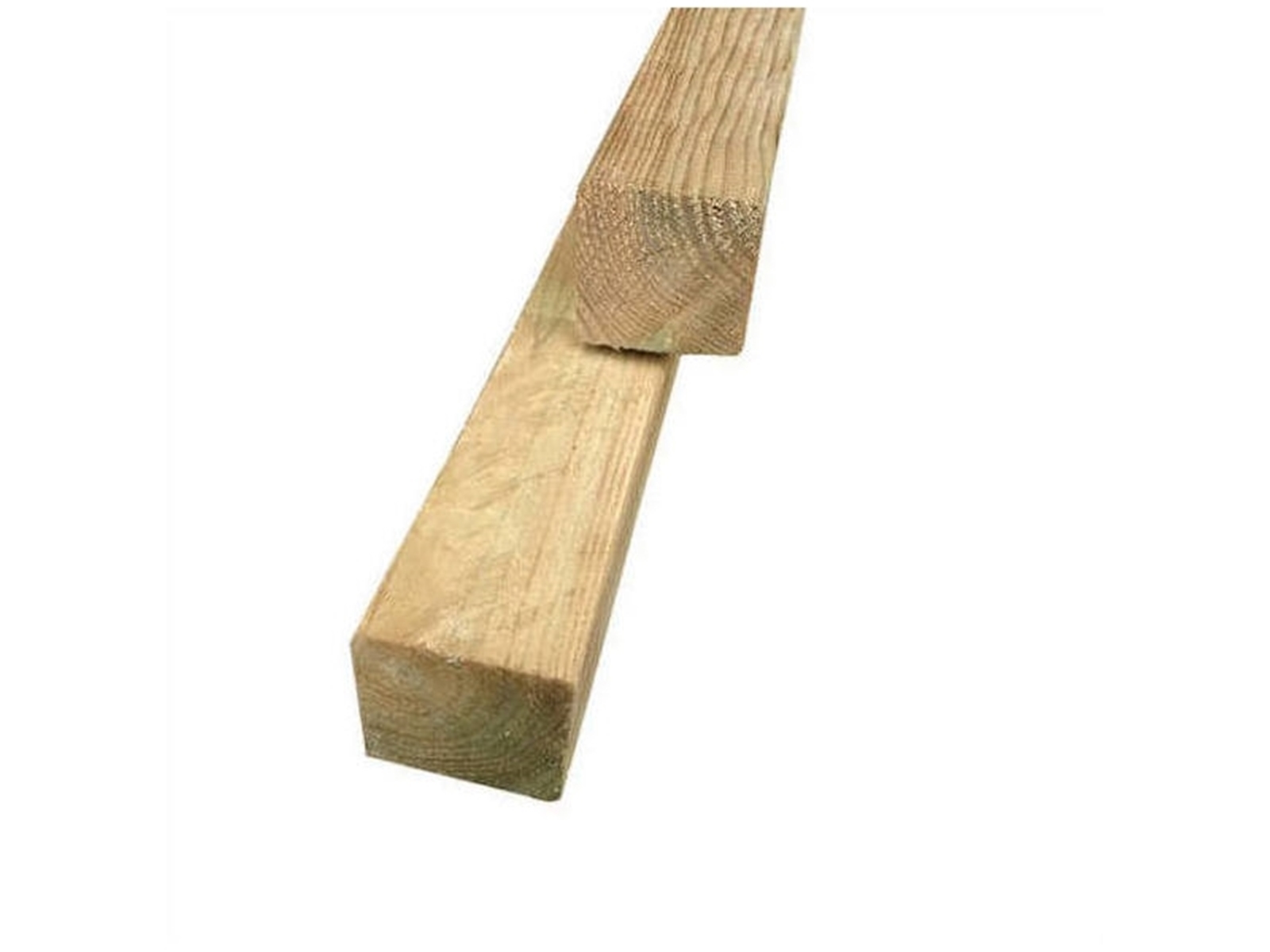 Grenen houten tuinpaal ±90x90mm, geschaafd, geïmpregneerd, 3000mm