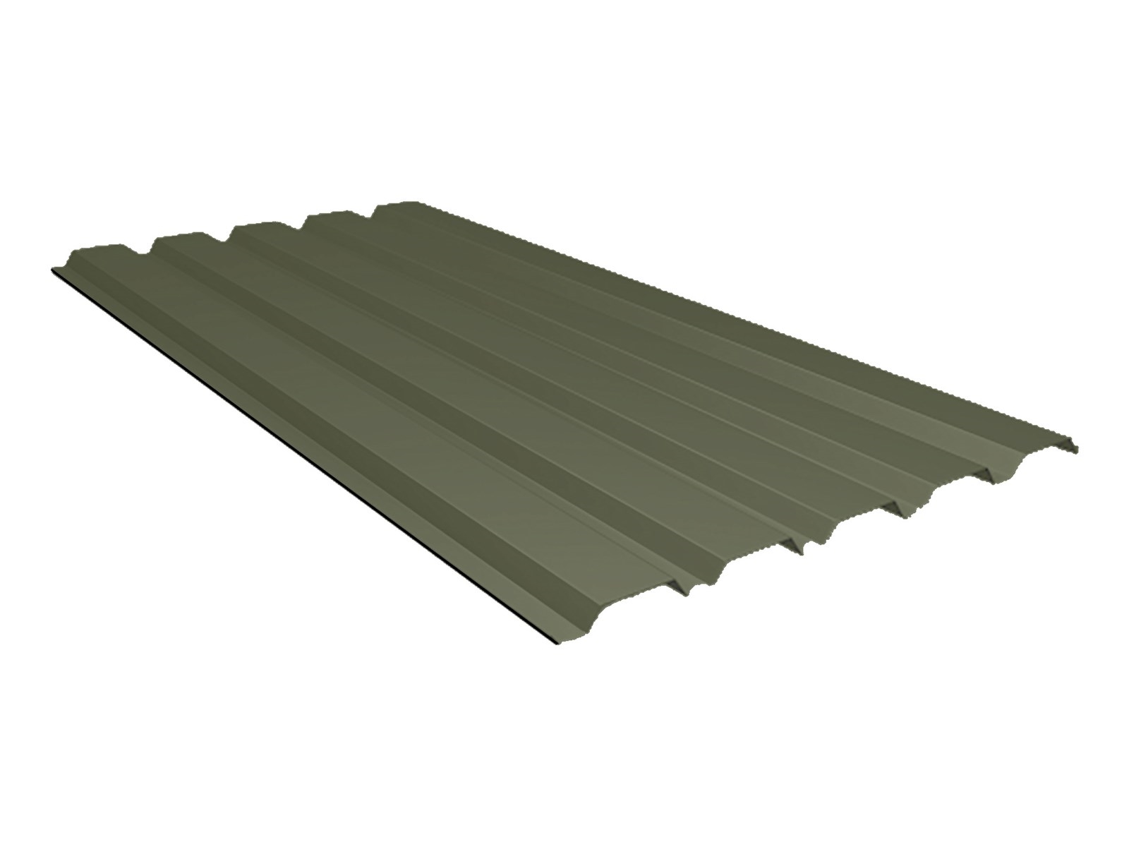 Stalen damwandplaat, 35/1035, 0.63mm, HPS Olive Green (±RAL 6003)
