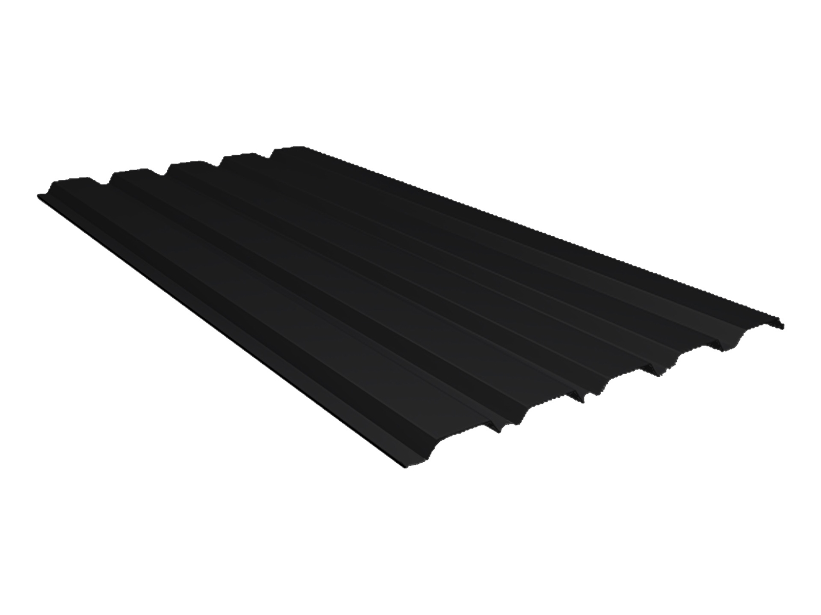 Stalen damwandplaat, 35/1035, 0.63mm, SDP50 Black Matt (±RAL 9005)