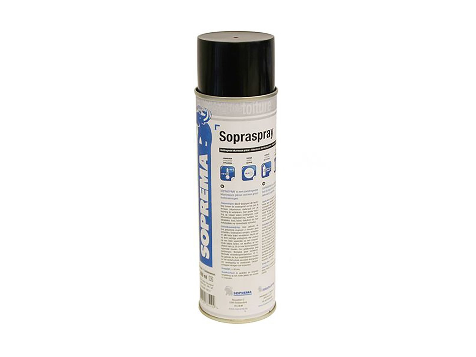 Soprema hechtprimer bitumen dakbedekking, Sopraspray (doos a 12 spuitbussen 500ml)
