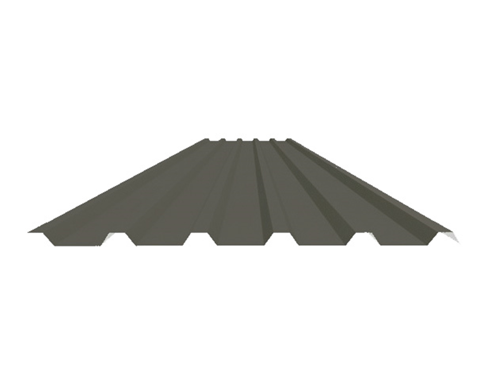 Stalen damwand dakplaat, 35/1035, 0.75mm, HPS200 Ultra Ardenne (±RAL 7022)