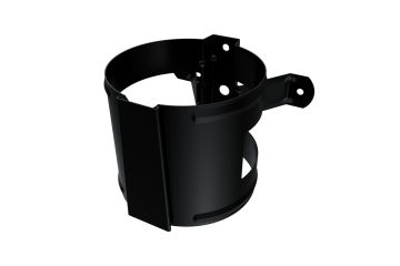 Verzinkt stalen HWA afvoerbuisklem, Ø88mm, tbv. goot type 125/88mm Zwart (±RAL 9005)