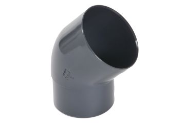Nicoll PVC HWA bocht 45° 80mm, Antraciet (±RAL 7016)