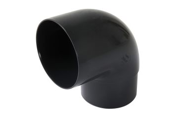 Nicoll PVC HWA bocht 90°, 80mm, Antraciet (±RAL 7016)