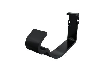 Verzinkt stalen gootbeugel voor de wand, tbv. goot type 125/88mm Zwart (±RAL 9005)
