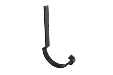 Verzinkt stalen gootbeugel, recht, tbv. goot type 125/88mm Zwart (±RAL 9005)