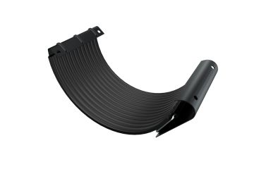 Verzinkt stalen goot-verbindingsstuk met rubber, tbv. goot type 125/88mm Zwart (±RAL 9005)