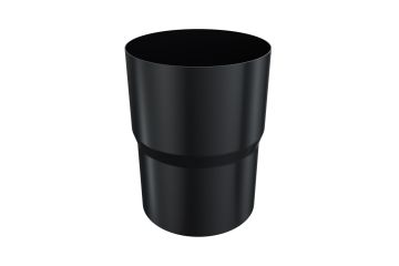 Verzinkt stalen HWA mof, Ø88mm, tbv. goot type 125/88mm Zwart (±RAL 9005)