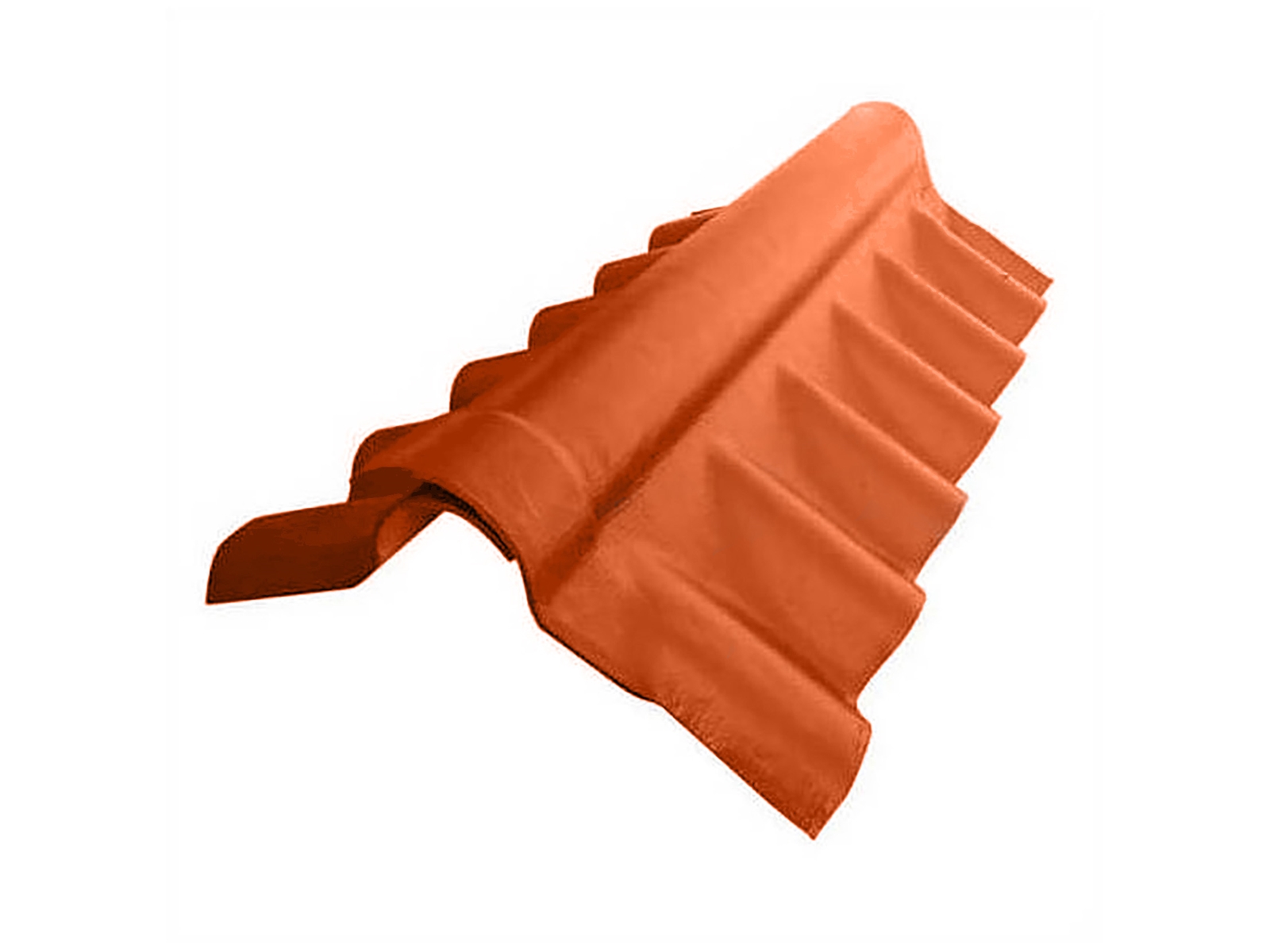 Eternit-Ecolor scharniernok, grote bolling, Baksteenrood, 1100mm