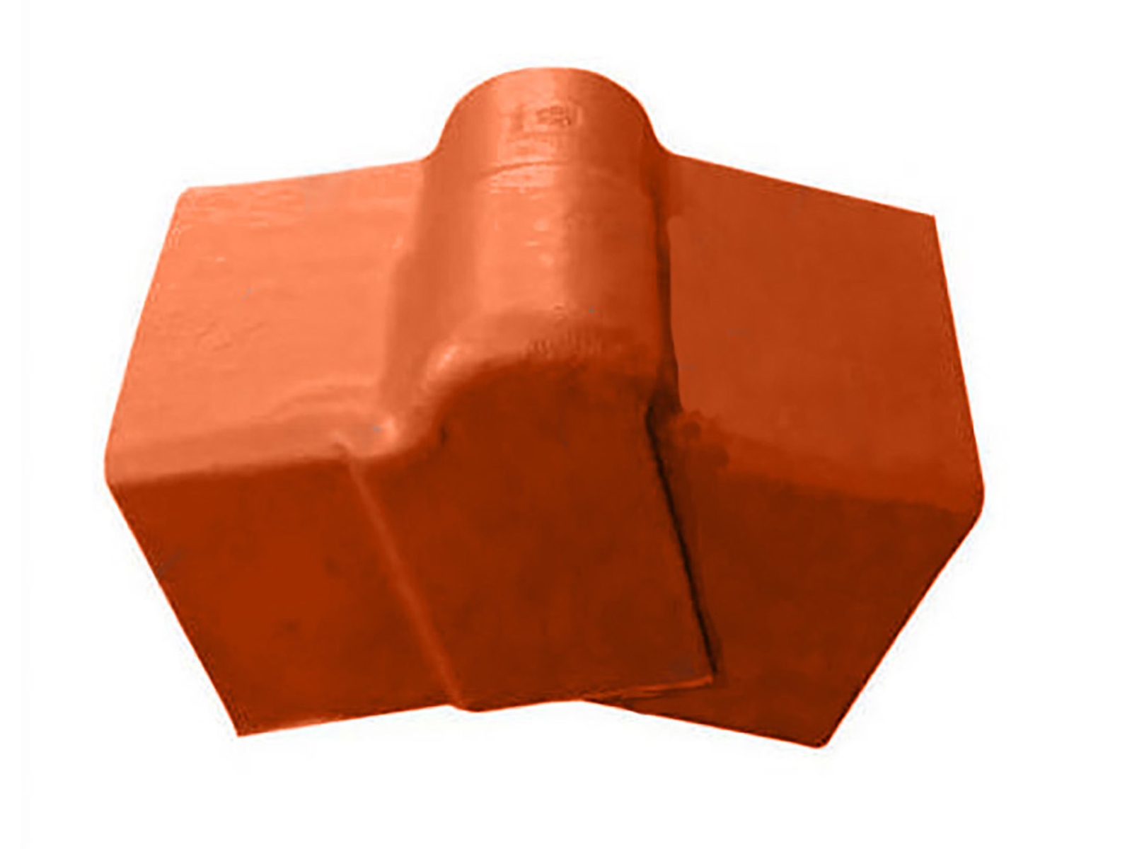 Eternit-Ecolor topgevelstuk, HK, grote bolling, Baksteenrood