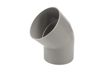 Nicoll PVC HWA bocht 45° 100mm, Lichtgrijs (±RAL 7035)