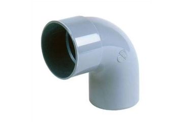 Nicoll PVC HWA bocht 90°, 100mm, Lichtgrijs (±RAL 7035)