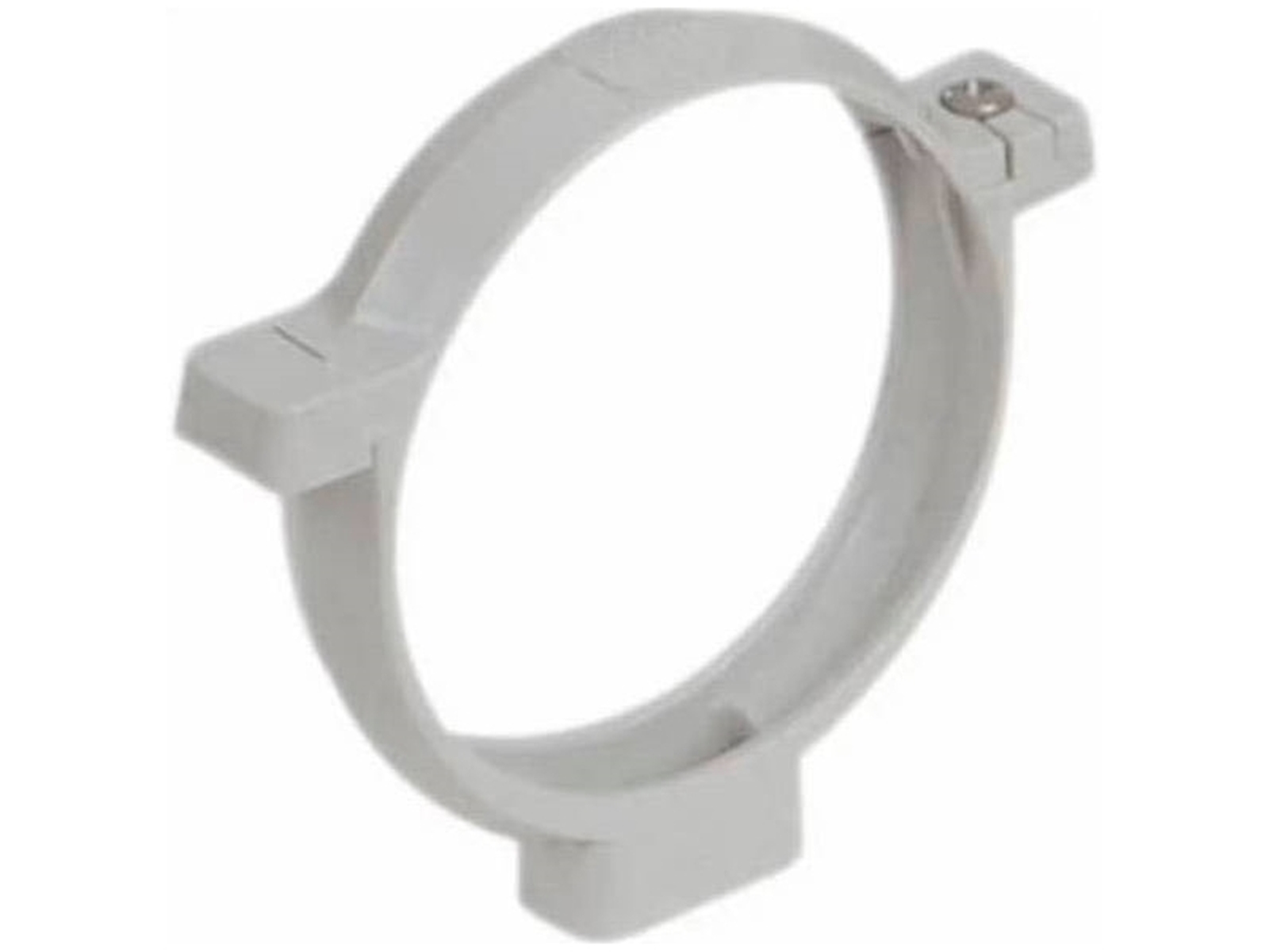 Nicoll PVC HWA beugel met stalen pen, 80mm Lichtgrijs (±RAL 7035)