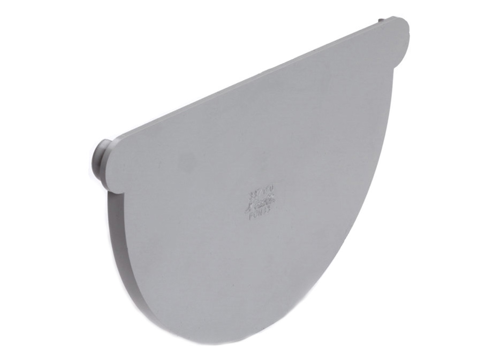 Nicoll PVC eindschot/kopschot voor onderuitloop, tbv. goot 115mm Lichtgrijs (±RAL 7035)