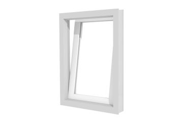 Kunststof raamkozijn, budget, 1 meter, wit en antraciet houtnerf