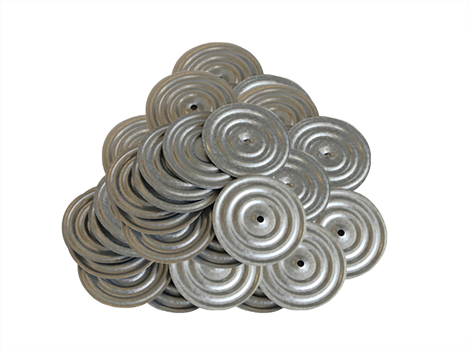 Stalen rozetten, 70mm, gat 5mm (50 stuks)