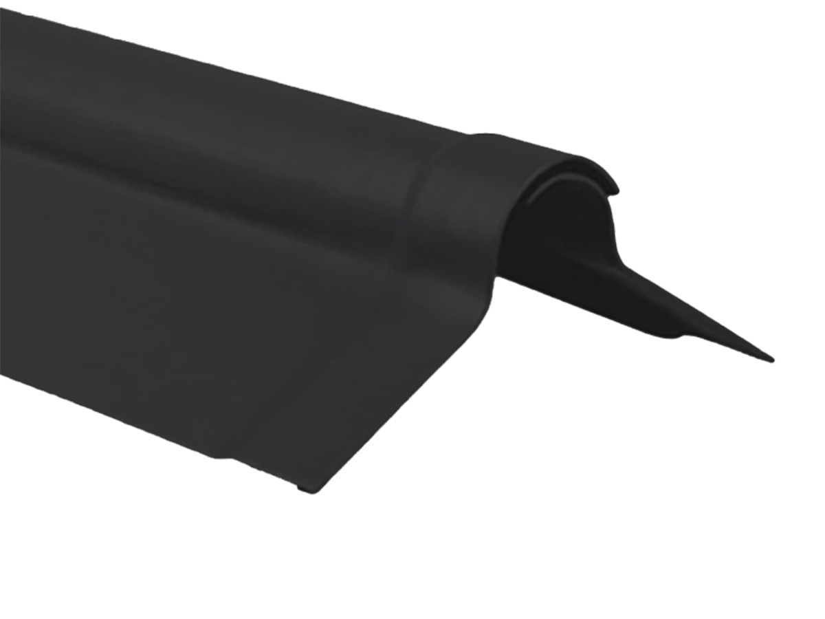 Humanit scharniernok, 2-delig, Vlak, Zwart, 1100mm