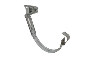 Verzinkt stalen gootbeugel met montageklem t.b.v. golfplaat, tbv. goot type 160