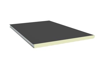 Lattonedil PUR sandwichpaneel, 40mm, Micro-rib, 1-zijde SP25 Antraciet (±RAL 7016)